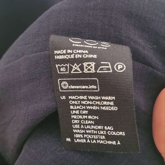 COS NAVY BLUE MINIMALIST DRESS - Picture 5 of 5